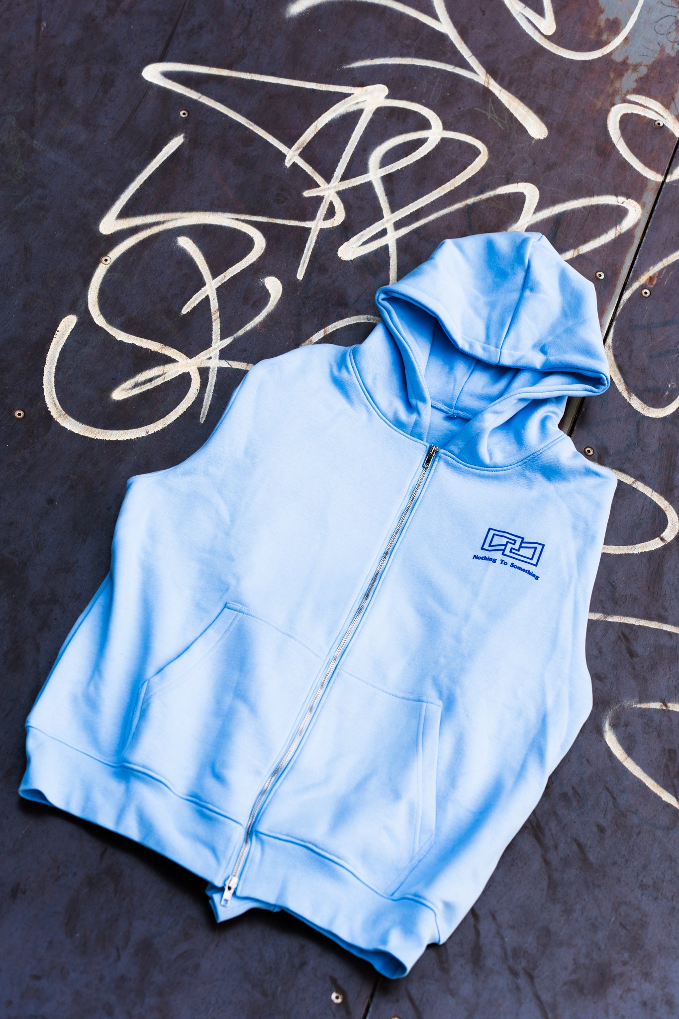 "Waved"  zip-up