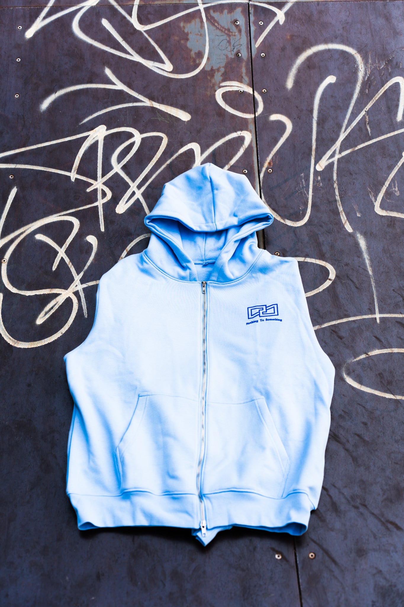 "Waved"  zip-up