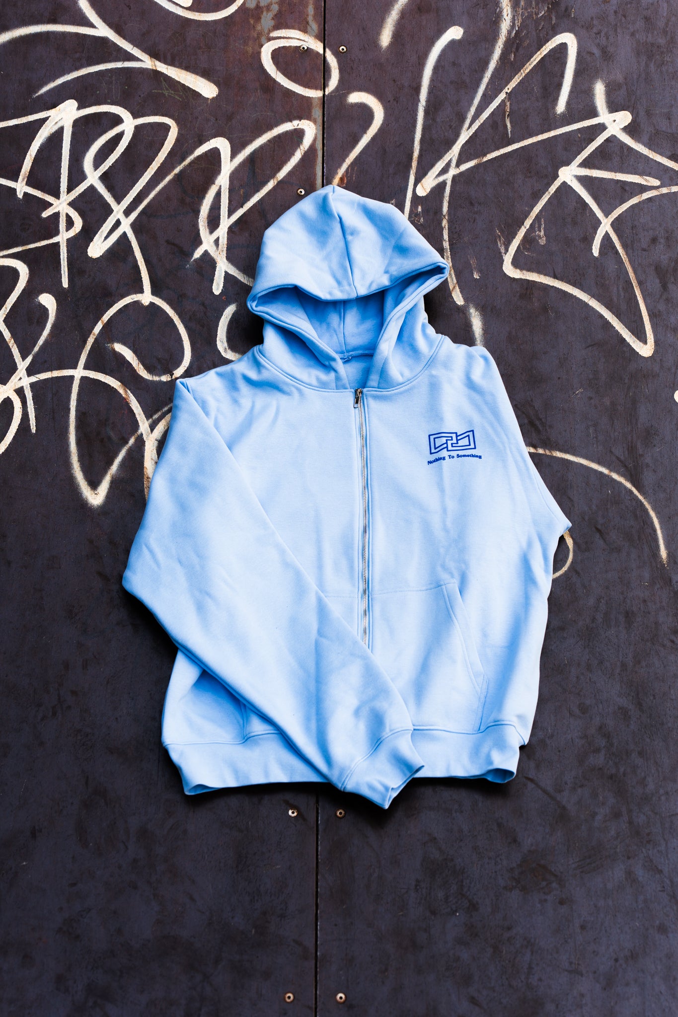 "Waved"  zip-up