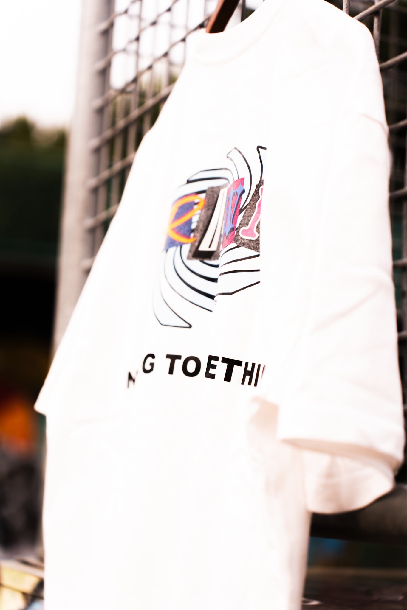 "Swirl" White TEE