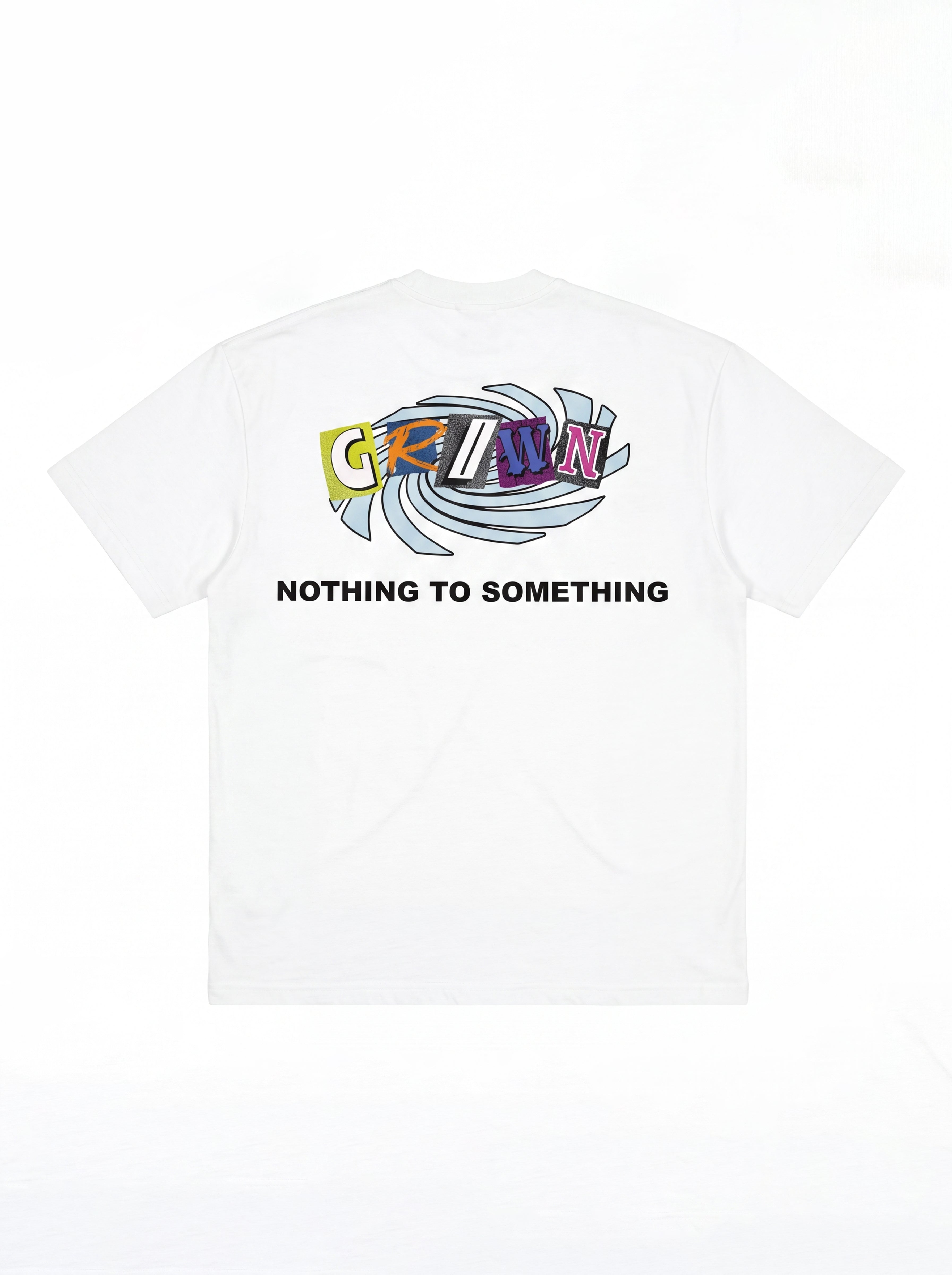 "Swirl" White TEE