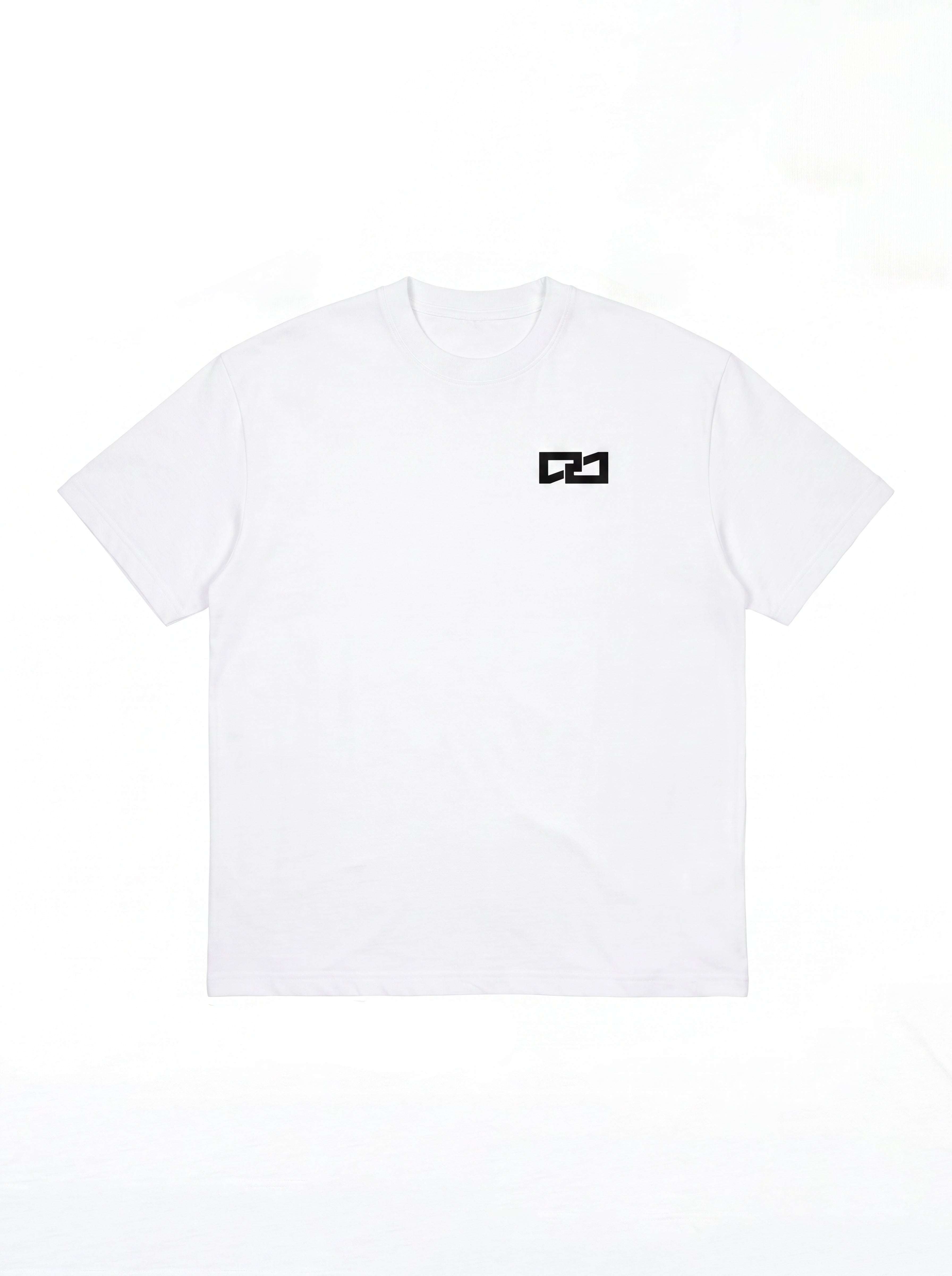 "Swirl" White TEE